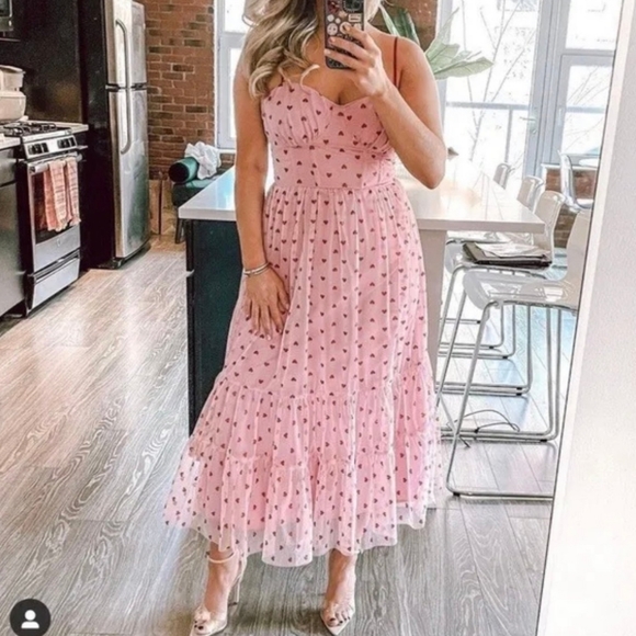 Betsey Johnson pink heart dress - Picture 2 of 14